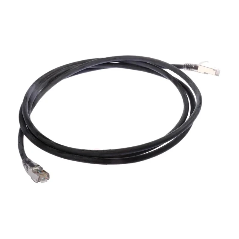RS PRO Shielded S/FTP Cat6a Ethernet Cable RJ45 Male to RJ45 Male, 2 m, Black, Low Smoke Zero Halogen, 30V Cat6a