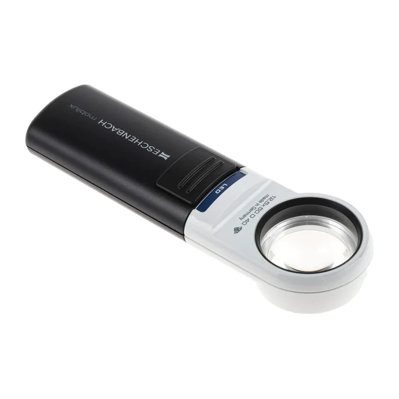 Eschenbach Illuminated Magnifier, 12X Magnification, 35 mm Diameter 151112