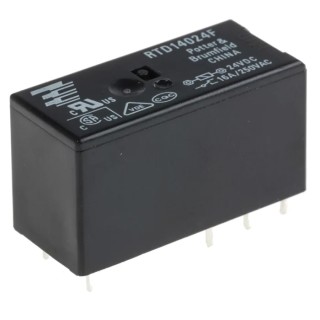 TE Connectivity PCB Power Relay 24V dc Coil 16A Switching Current SPDT RTD14024F