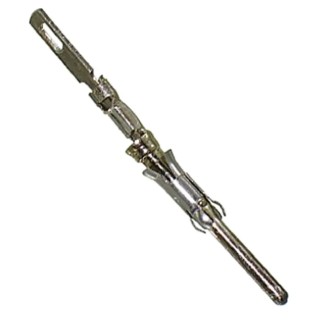 TE Connectivity Male Solder Circular Connector Contact, Contact Size 16 AWG, Wire Size 12, 16 AWG, 250V, 13A, Brass 202236-5