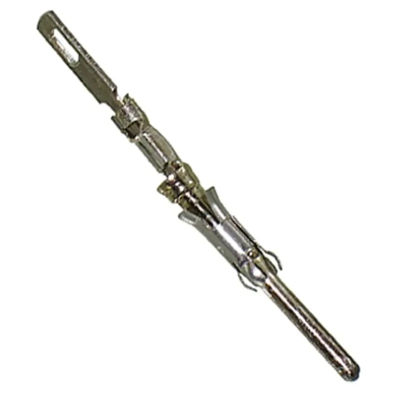 TE Connectivity Male Solder Circular Connector Contact, Contact Size 16 AWG, Wire Size 12, 16 AWG, 250V, 13A, Brass 202236-5