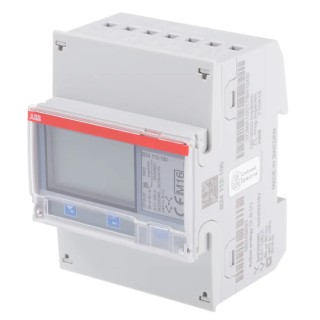 ABB 3 Phase Transformer Connected LCD Energy Meter, B24 Series, 1% Accuracy, 97x70x65mm Depth 2CMA100178R1000 B24 112-100