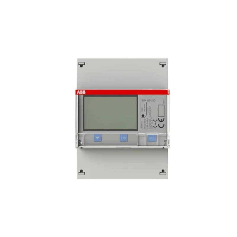 ABB 3 Phase Transformer Connected LCD Energy Meter, B24 Series, 1% Accuracy, 97x70x65mm Depth 2CMA100178R1000 B24 112-100