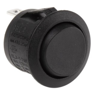 RS PRO SPDT On-Off-On (On)-Off-(On) Round Rocker Switch Panel Mount Nylon Housing 10A 28V DC 250V AC IP66 793-2550
