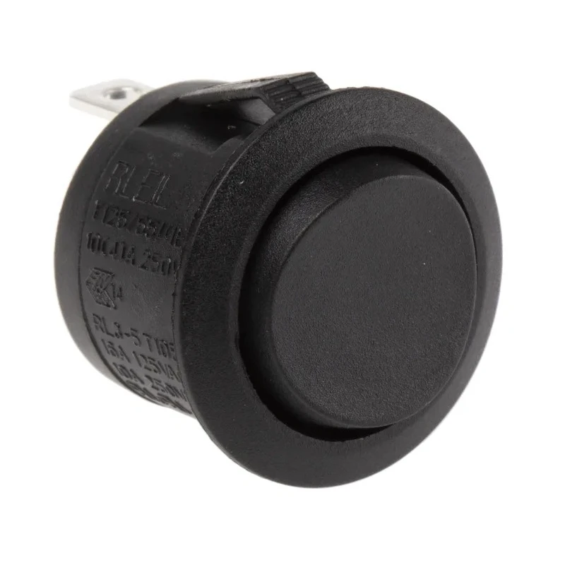 RS PRO SPDT On-Off-On (On)-Off-(On) Round Rocker Switch Panel Mount Nylon Housing 10A 28V DC 250V AC IP66 793-2550