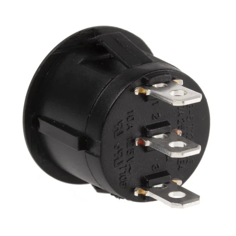 RS PRO SPDT On-Off-On (On)-Off-(On) Round Rocker Switch Panel Mount Nylon Housing 10A 28V DC 250V AC IP66 793-2550