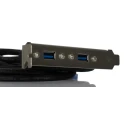RS PRO USB Cable Female 20-Pin Socket to Female USB 3.0 USB Type A Mountable Black 900mm 796-6825
