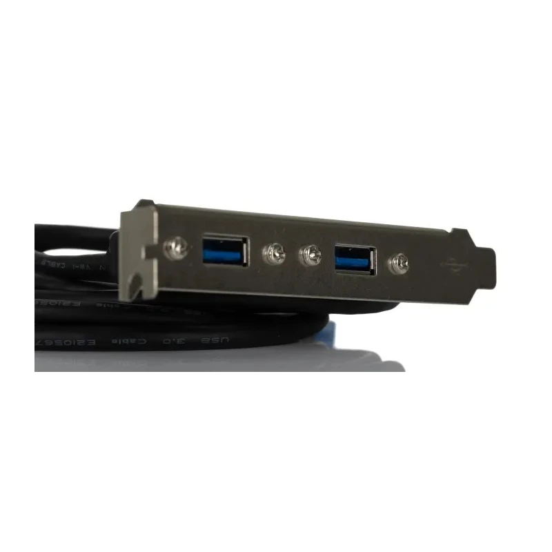 RS PRO USB Cable Female 20-Pin Socket to Female USB 3.0 USB Type A Mountable Black 900mm 796-6825