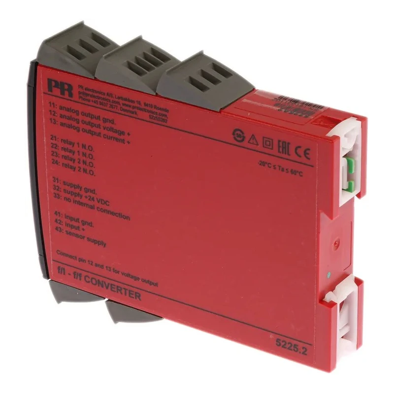PR Electronics 5200 Series Universal Transmitter Frequency Input, Relay, Current, Voltage Output 19.2V dc, 28.8V dc 5225A2