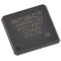 Microchip Ethernet Controller 64-Pin QFN 3.3 V 480 Mbps Full Duplex/Half Duplex LAN9514I-JZX