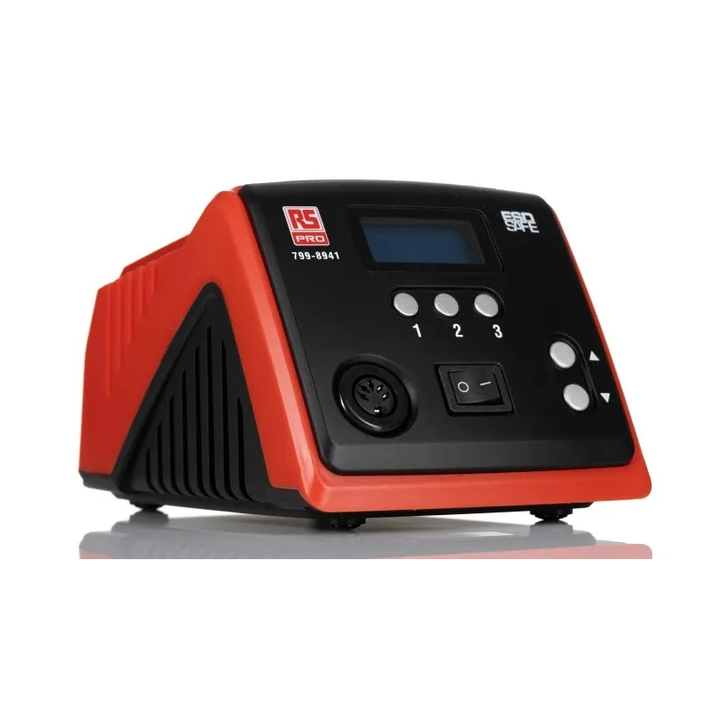 RS PRO Soldering Station 90W, 220V, LCD Display, ESD Safe, Temperature Range 100-500°C 799-8941