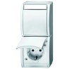 Busch Jaeger - ABB Light Switch 2 Way Rocker 1 Gang 250V 16A Surface Mount Alpine White 2601/6/20 EW-54