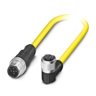 Phoenix Contact Sensor Actuator Cable Female 5 Way Right Angle to Male 5 Way Straight 500 mm 60V 1406156