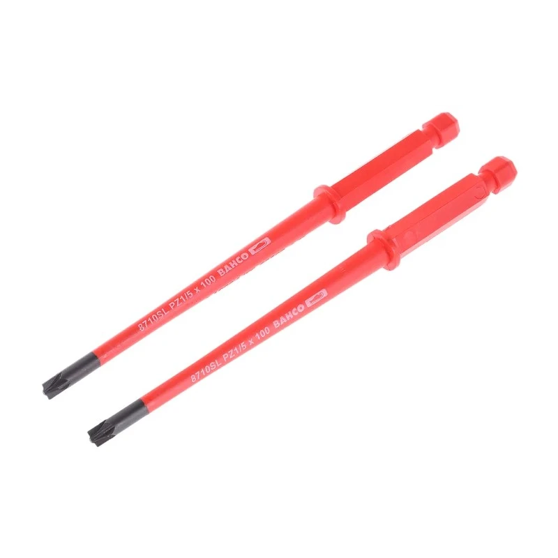 Bahco Screwdriver Blade PZ1 Tip Insulated 100 mm Blade, VDE/1000V Approved, 100mm Overall 8710SL-2P