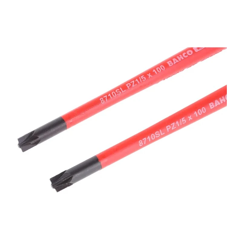 Bahco Screwdriver Blade PZ1 Tip Insulated 100 mm Blade, VDE/1000V Approved, 100mm Overall 8710SL-2P