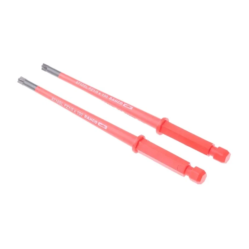 Bahco Screwdriver Blade PZ1 Tip Insulated 100 mm Blade, VDE/1000V Approved, 100mm Overall 8710SL-2P