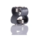 Huco Flexible Coupler 54 mm Diameter, 56 mm Length, 6 mm Bore A and B, Steel, Set Screw Style, Model 047.30.2222.RS