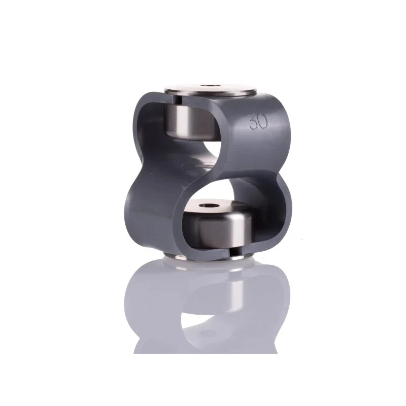 Huco Flexible Coupler 54 mm Diameter, 56 mm Length, 6 mm Bore A and B, Steel, Set Screw Style, Model 047.30.2222.RS