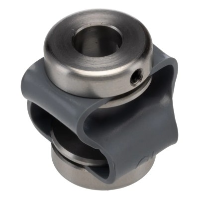 Huco 27 mm Diameter Steel Set Screw Flexible Coupler, 27 mm Length, 8 mm Bore A, 8 mm Bore B, Flex-P Series 047.10.2828.RS