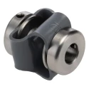 Huco 27 mm Diameter Steel Set Screw Flexible Coupler, 27 mm Length, 8 mm Bore A, 8 mm Bore B, Flex-P Series 047.10.2828.RS
