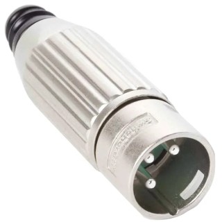 Switchcraft Cable XLR Connector, Straight Orientation, 3 Contacts, Silver Plating, 500V AAA3MZH