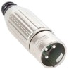 Switchcraft Cable XLR Connector, Straight Orientation, 3 Contacts, Silver Plating, 500V AAA3MZH