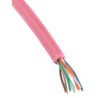 RS PRO Cat5 Ethernet Cable, 50 m, Red, U/UTP PVC Cable CAT5