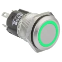 EAO Illuminated Momentary Push Button Switch Panel Mount 16 mm Cutout SPDT Green LED IP65 IP67 250V 82-4551.1134