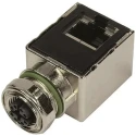 HARTING Right Angle Circular Connector Adapter 8 M12 Male 8 Female 21033814800