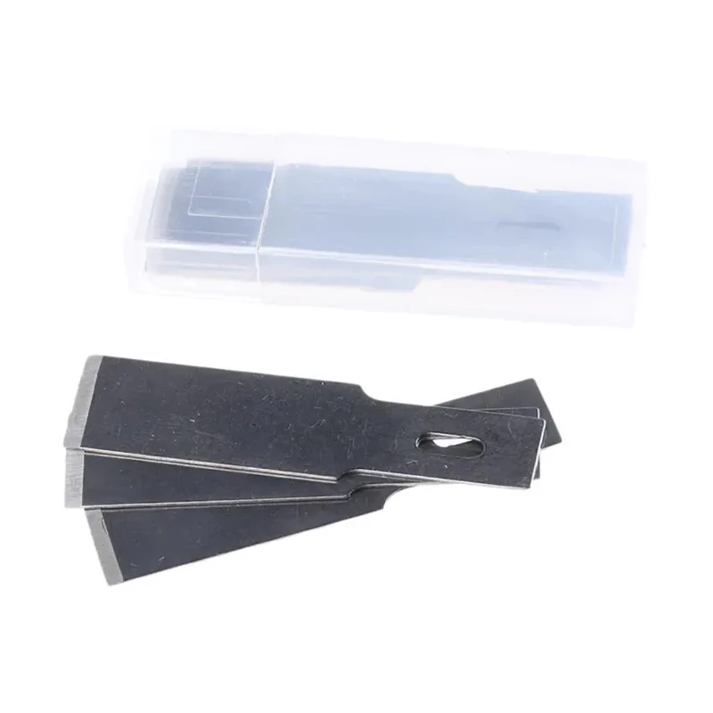 RS PRO Steel Flat Safety Knife Blade 46 mm, 0.3 mm Thickness, Pack of 100 382-0166