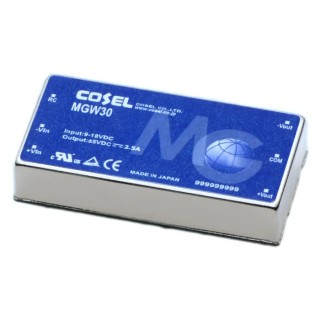Cosel DC/DC Converter 30W 15V Output, 9V-18V Input, Through Hole Mount MGW301215