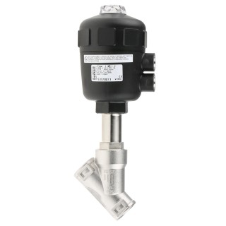Burkert Angle Type Pneumatic Actuated Valve Stainless Steel 3/4 in 16 bar 178664