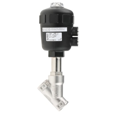 Burkert Angle Type Pneumatic Actuated Valve Stainless Steel 3/4 in 16 bar 178664