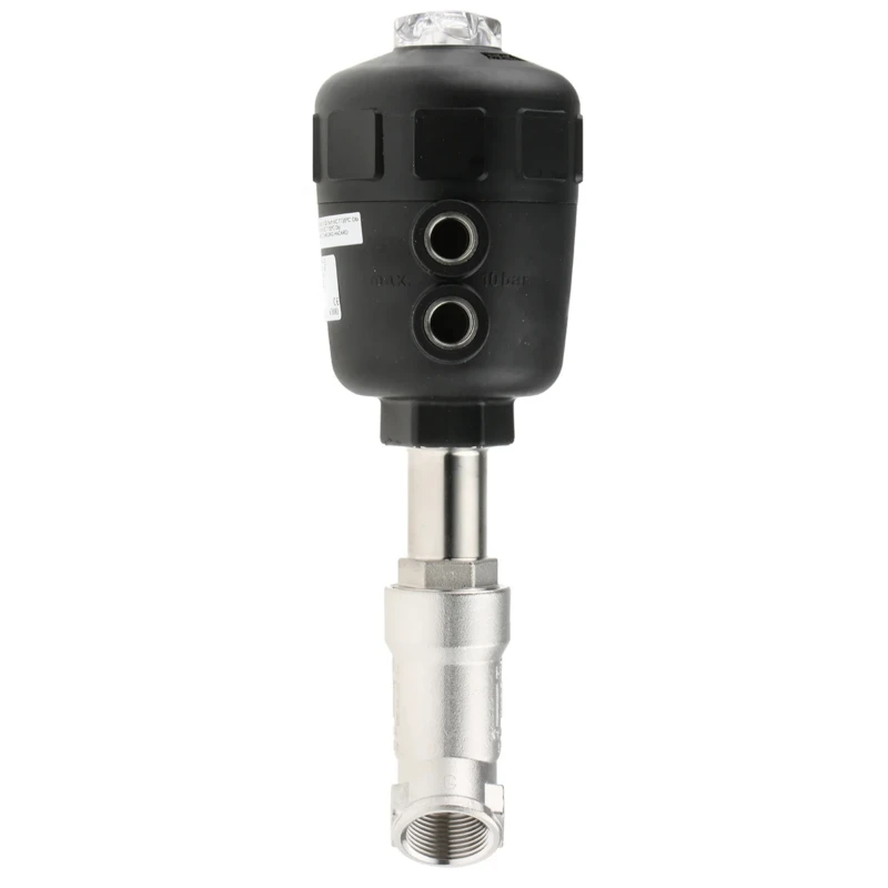 Burkert Angle Type Pneumatic Actuated Valve Stainless Steel 3/4 in 16 bar 178664