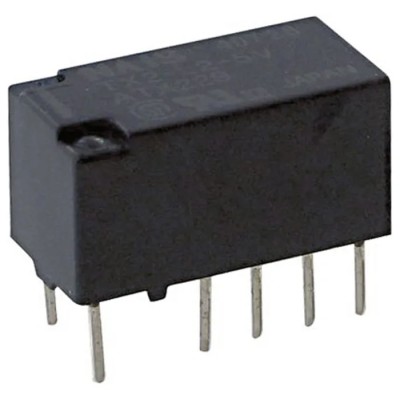 Panasonic Signal Relay PCB Mount 5V DC Coil, 2A Switching Current, DPDT Contact Configuration TX2-L2-5V