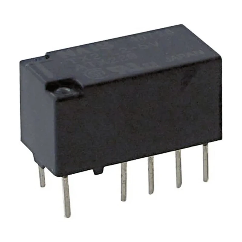 Panasonic Signal Relay PCB Mount 5V DC Coil, 2A Switching Current, DPDT Contact Configuration TX2-L2-5V
