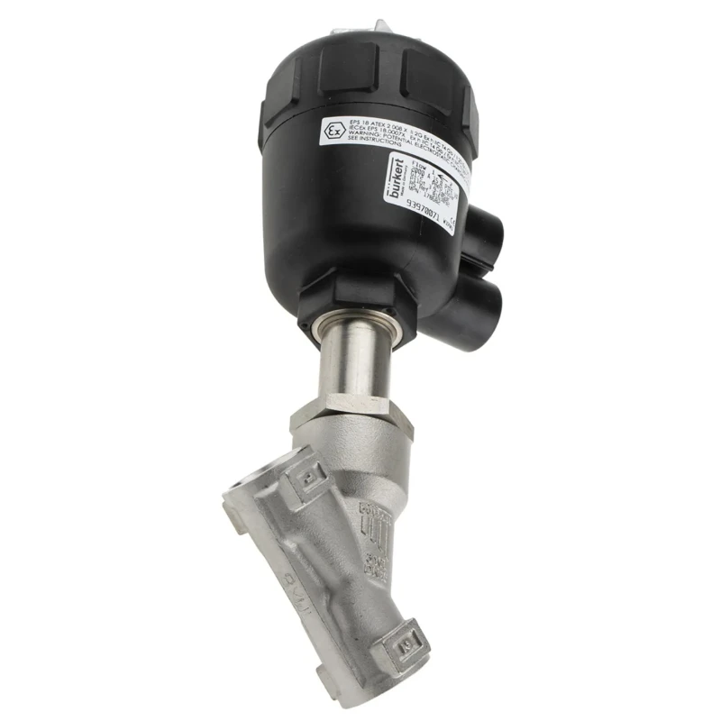 Burkert Pneumatic Angle Seat Valve Stainless Steel 16 bar 1/2 in 178682