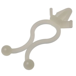 RS PRO Natural Polyamide 66 Cable Clip, 10.4 mm Maximum Bundle Diameter, Push-in Fixing, 27.3 mm Length & Width 817-8909