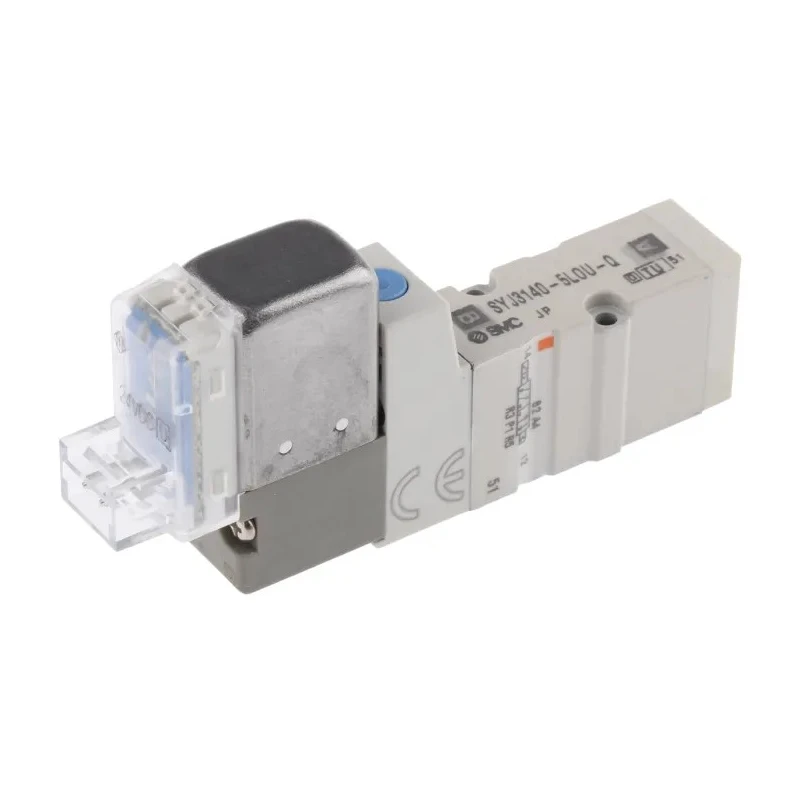 SMC Pneumatic Control Valve 5-Port 5/2 Solenoid Manifold Mount Die Cast Zinc Body 24V DC 0.4W SYJ3000 