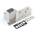 SMC Pneumatic Control Valve 5-Port 5/2 Solenoid Manifold Mount Die Cast Zinc Body 24V DC 0.4W SYJ3000 