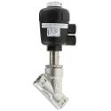 Burkert Angle Type Pneumatic Actuated Valve Stainless Steel 16 bar 3/4 in 185304