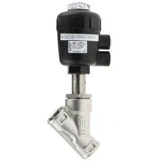 Burkert Angle Type Pneumatic Actuated Valve Stainless Steel 16 bar 3/4 in 185304
