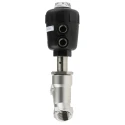 Burkert Angle Type Pneumatic Actuated Valve Stainless Steel 16 bar 3/4 in 185304