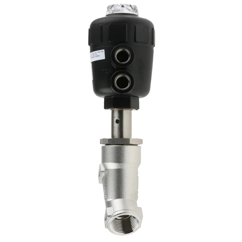 Burkert Angle Type Pneumatic Actuated Valve Stainless Steel 16 bar 3/4 in 185304