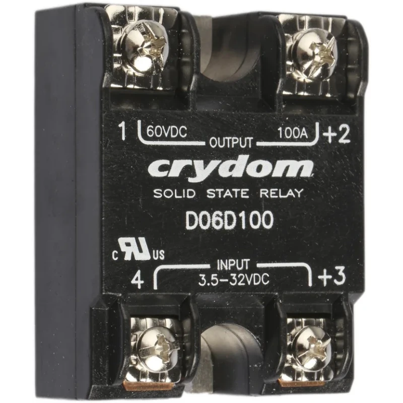 Crydom Solid State Relay Panel Mount 60 V dc Load 32V Control 100 A Load D06D100