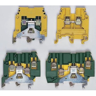 Entrelec SNA Series Earth Terminal Block Green Yellow 35mm² 1-Level Screw 1SNA165111R1400