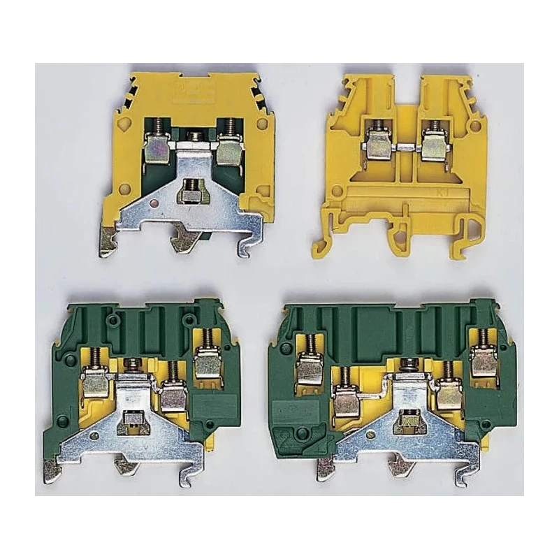 Entrelec SNA Series Earth Terminal Block Green Yellow 35mm² 1-Level Screw 1SNA165111R1400