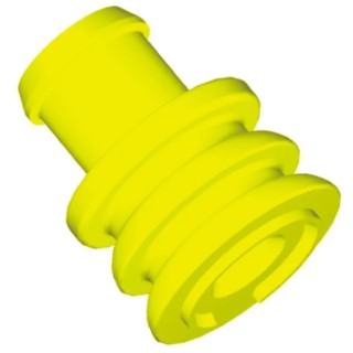 TE Connectivity Automotive Connector Seal Circular DIN Male Seal Plug Silicone Housing Yellow 828921-1