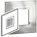 Legrand Grey Metal 1 Gang Light Switch Cover 92x92x8 mm 5 765 66