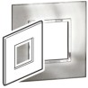 Legrand Grey Metal 1 Gang Light Switch Cover 92x92x8 mm 5 765 66